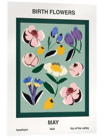 Acrylglasbild Geburtsblumen - Mai
