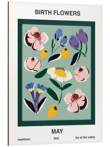 Cuadro de aluminio Birth Flowers - May