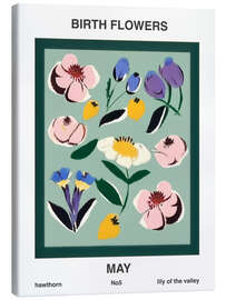 Lerretsbilde Birth Flowers - May
