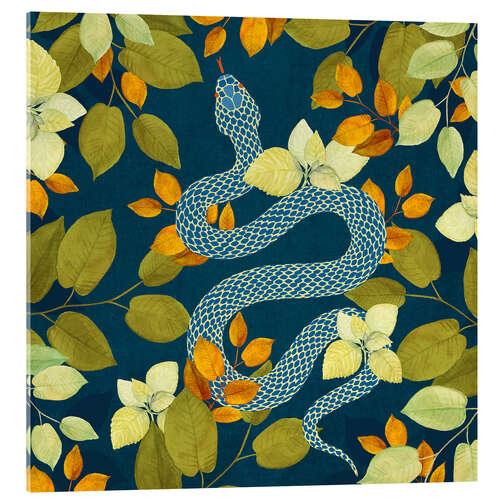 Tableau en verre acrylique Autumn Serpent Garden