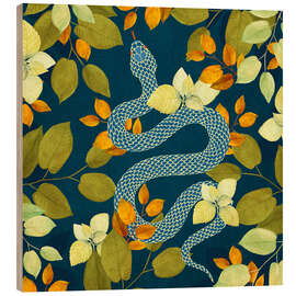 Holzbild Herbstlicher Schlangengarten - SpaceFrog Designs