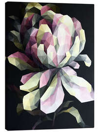 Lienzo Pink peony on black - Maria Tuzhilkina