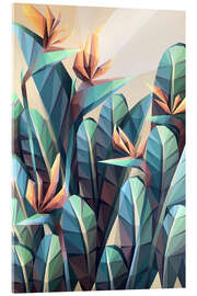 Obraz na szkle akrylowym Tropical Strelitzia - Maria Tuzhilkina