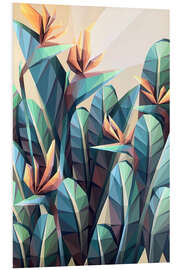 Hartschaumbild Tropische Strelitzie