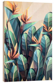 Cuadro de madera Tropical Strelitzia