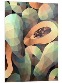 Hartschaumbild Frische Papaya