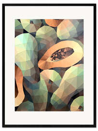 Gerahmter Kunstdruck Frische Papaya