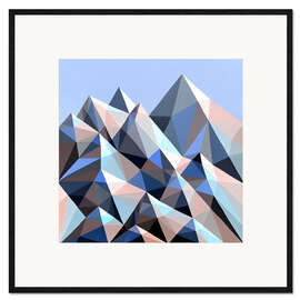 Gerahmter Kunstdruck Schneeberge