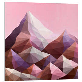 Aluminium print Sunset in the Mountains