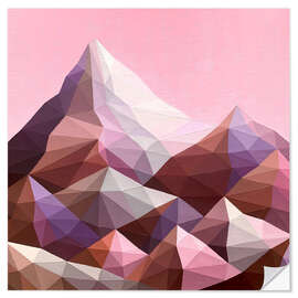 Wandsticker Sonnenuntergang in den Bergen