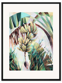 Gerahmter Kunstdruck Palmen und Bananen