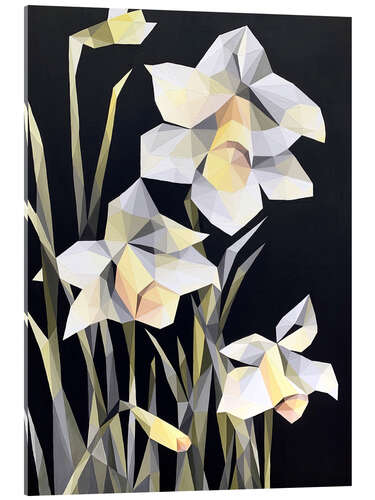Akrylbilde White Darcissus