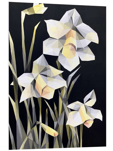 Foam board print White Darcissus