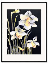 Gerahmter Kunstdruck Weißer Darcissus