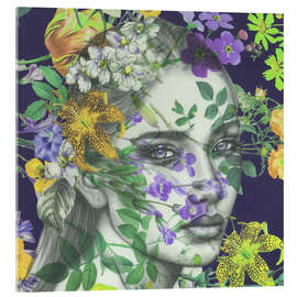 Obraz na szkle akrylowym Bright Bloom in Purple - Sis Gardner
