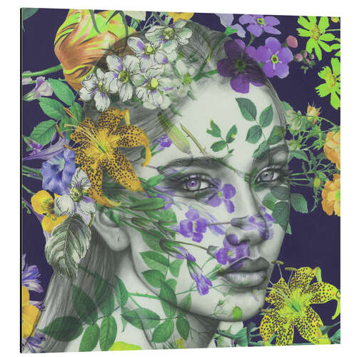 Quadro em alumínio Bright Bloom in Purple