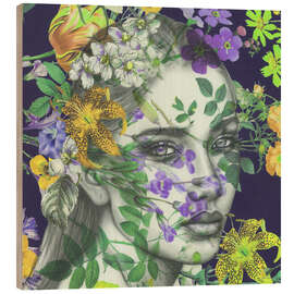 Cuadro de madera Bright Bloom in Purple - Sis Gardner