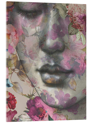 Tableau en verre acrylique Pink Petals