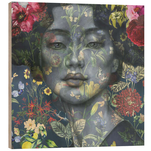 Wood print Beauty in a Women