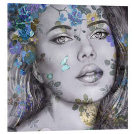 Acrylglasbild Blaue Blüte