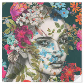 Naklejka na ścianę Bright Colouful Bloom - Sis Gardner
