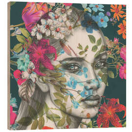 Cuadro de madera Bright Colouful Bloom - Sis Gardner