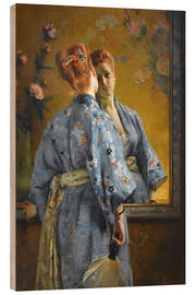 Quadro de madeira La Parisienne Japonaise - Alfred Stevens