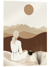 Akrylbillede Boho sunrise with coffee - Frank Daske