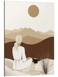 Alubild Boho Sonnenaufgang mit Kaffee