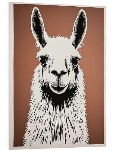 PVC-taulu Lama Portrait in Brown
