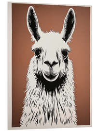 PVC-taulu Lama Portrait in Brown
