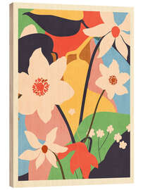 Obraz na drewnie Boho Flowers