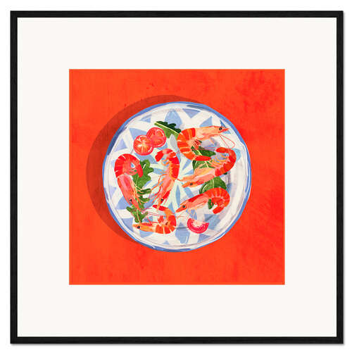 Impression artistique encadrée Seafood plate