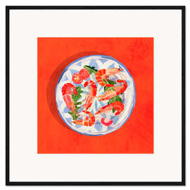 Framed art print Seafood plate