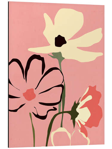 Tableau en aluminium Abstract Flowers