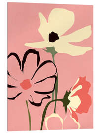 Quadro em plexi-alumínio Abstract Flowers