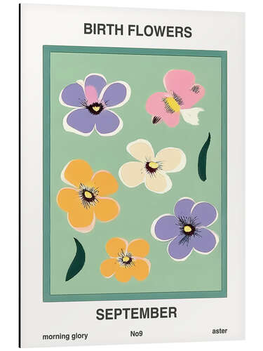 Cuadro de aluminio Flores de nacimiento - Septiembre