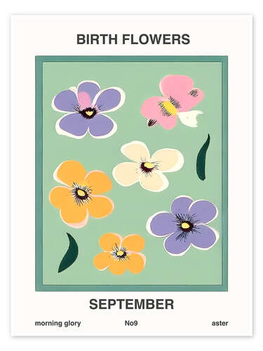 Poster Birth Flowers - September