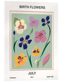 Acrylglasbild Geburtsblumen - Juli