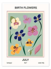 Tavla Birth Flowers - July - Mantika Studio