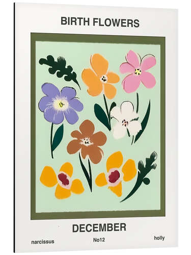Cuadro de aluminio Flores de nacimiento - diciembre