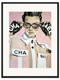 Gerahmter Kunstdruck Fashion in Pink