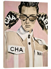 Tableau en bois Fashion in Pink