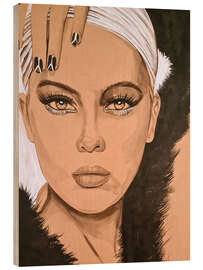 Holzbild Ooo Naturelle I - Gilles LeBlu