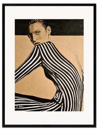 Stampa artistica con cornice Girl with Streetstyle
