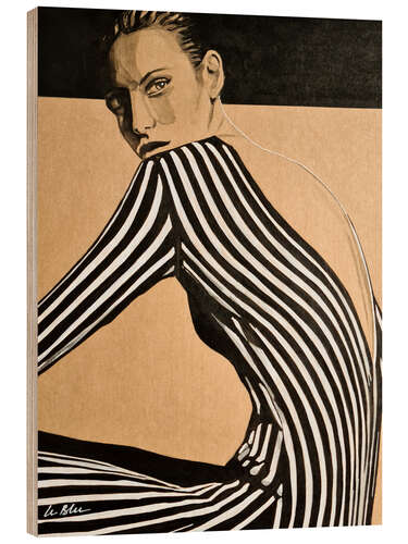 Cuadro de madera Girl with Streetstyle