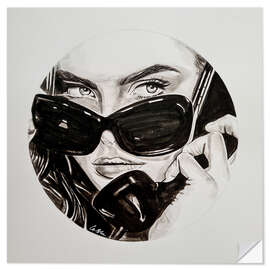 Wandsticker Ruf zum Mond II