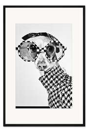 Gerahmter Kunstdruck Roberto, der italienische Windhund - Gilles LeBlu