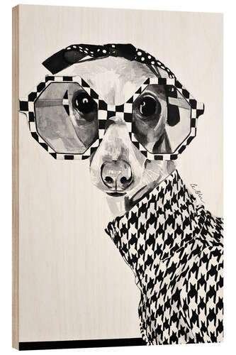 Hout print Roberto The Italian Greyhound
