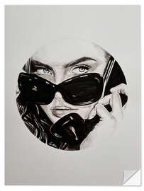 Wandsticker Calling to the Moon I